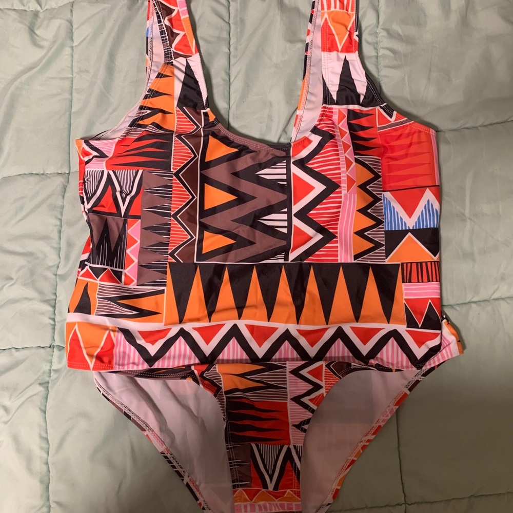 Tribal print bathing suit